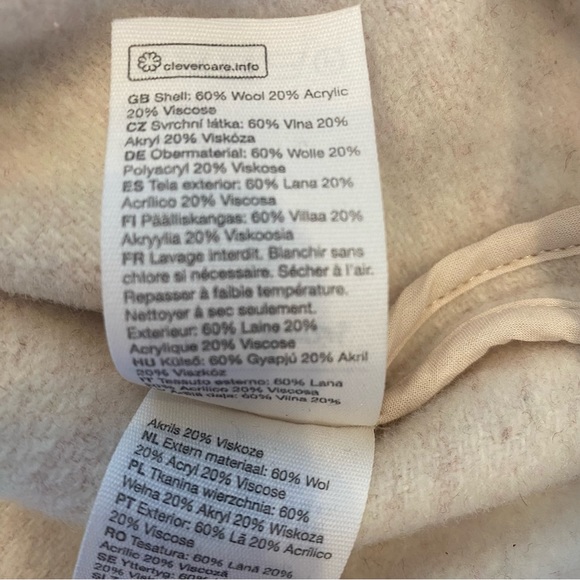 & Other Stories Blush Wool Blend Utility Style Jacket Size S - Picture 14 of 16